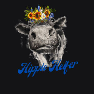 Hippie Heifer Tee Design